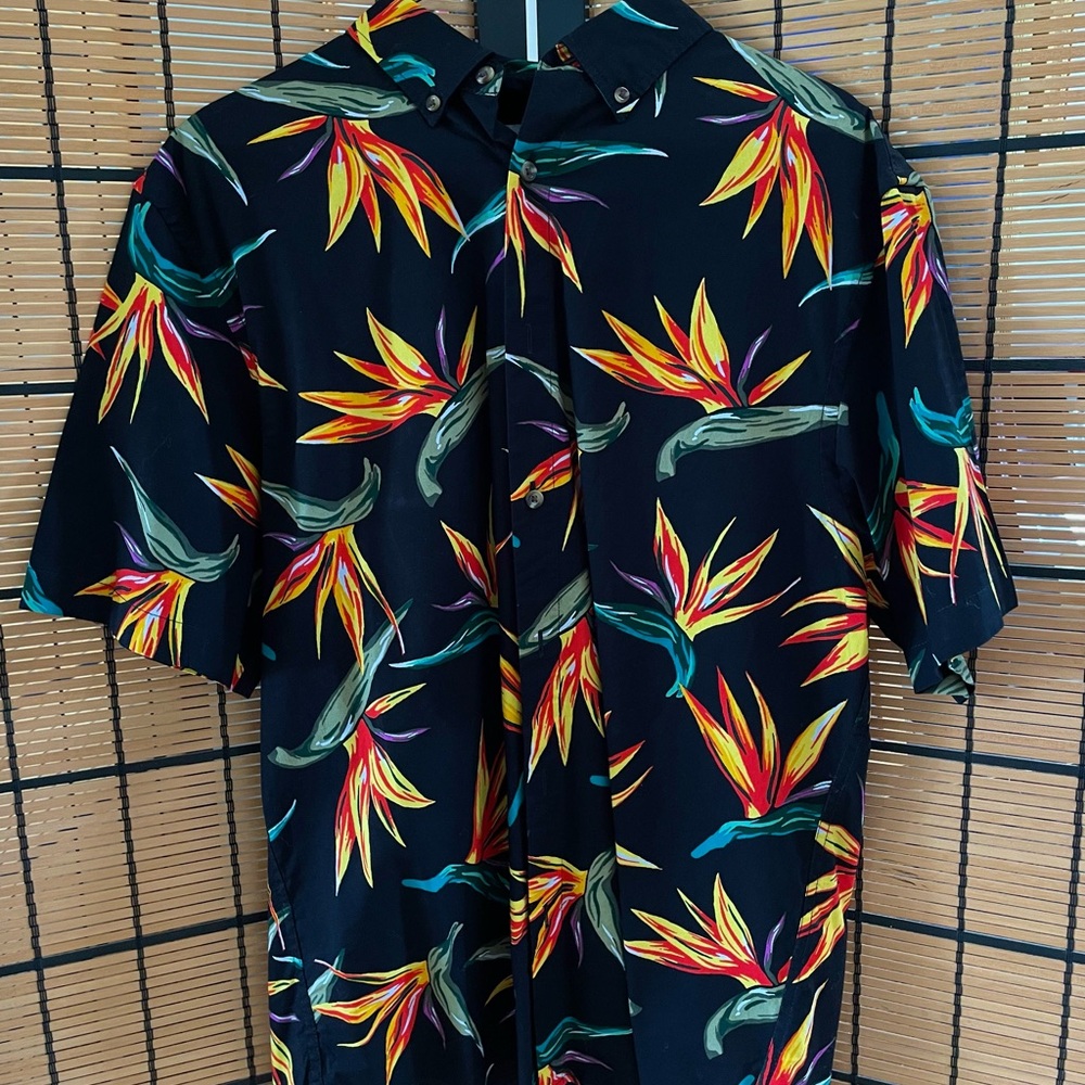 Old Navy Floral Print Shirt with Black Base